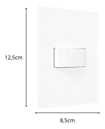Imagem de Interruptor Simples 4x2 10a Horizontal Recta Branco Blux