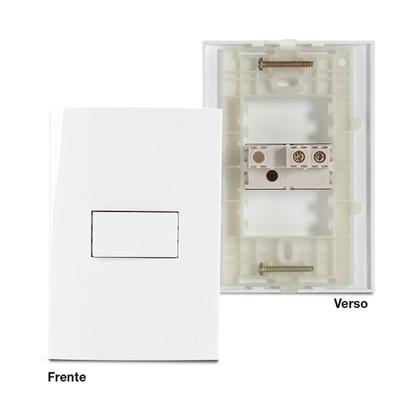 Imagem de Interruptor Simples 4x2 - Branco Sleek Margirius