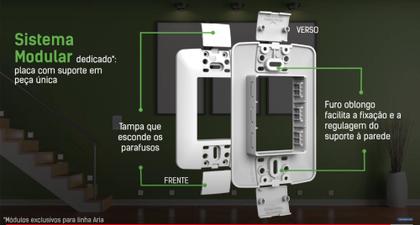 Imagem de Interruptor Simples Aria Branco Tramontina 6A/250V Kit c/ 10 unidades c/placa