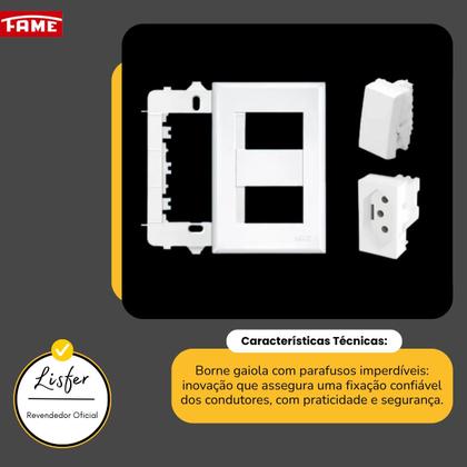 Imagem de Interruptor Simples com Tomada Distante 10A Evidence Fame
