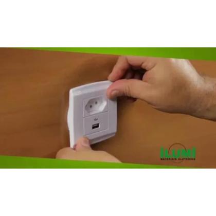 Imagem de Interruptor Simples Duplo Para Móveis Ilumi Slim