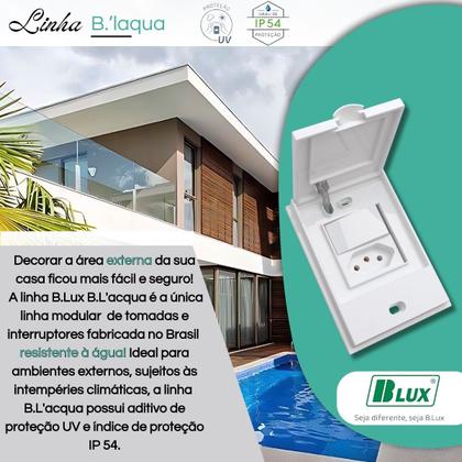Imagem de Interruptor Simples E Tomada 10a Área Externa B.laqua - Blux