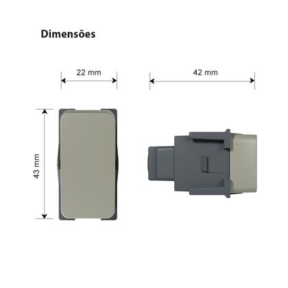 Imagem de Interruptor simples MarGirius B3 Pérola