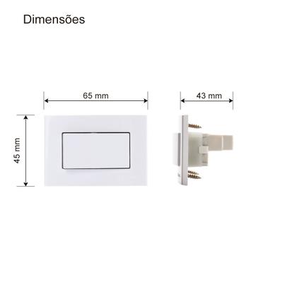 Imagem de Interruptor Simples P/ Moveis Sleek Branco Margirius