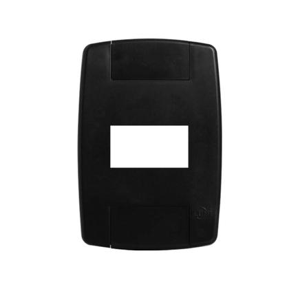 Imagem de Interruptor Simples Preto 10A 250V Placa Espelho 4X2 Ilumi