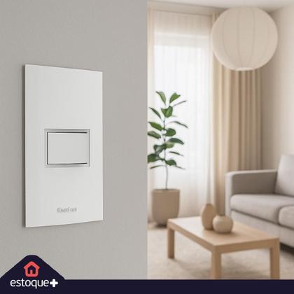 Imagem de Interruptor Simples Tomada 10a 4x2 Branco Linha Beleze Enerbras