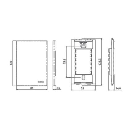 Imagem de Interruptor Simples +Tomada 20A Margirius Sleek C/Placa 4X2