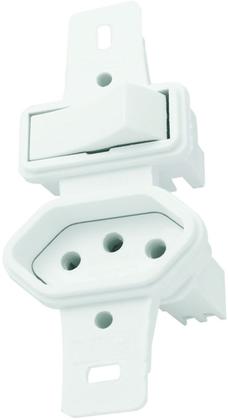 Imagem de Interruptor Simples + Tomada 20a S/ Placa Pollar Radial c/10