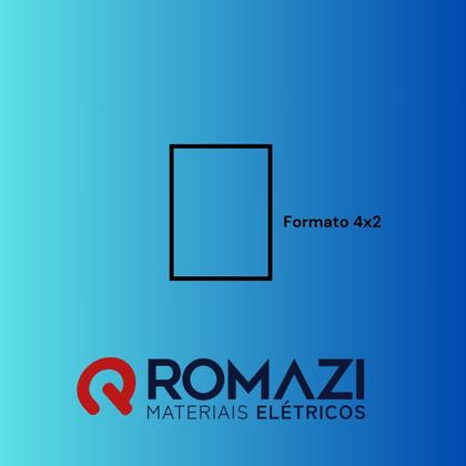 Imagem de Interruptor Simples+Tomada 4x2 20A Placa Preto Canoa Romazi