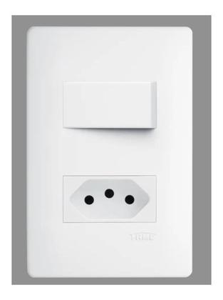 Imagem de Interruptor Simples Tomada Padrão 2P+T 10A Distanciados Fame