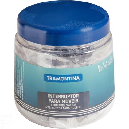 Imagem de Interruptor Simples Tramontina para Móveis 10 A em 127 V e 6 A em 250 V Branco