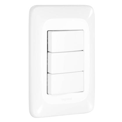 Imagem de Interruptor Simples Triplo 3 Teclas PIAL PoP 4x2 LGX111