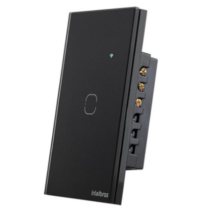 Imagem de Interruptor smart 1 tecla wi-fi touch 1 ews 1001 preto - intelbras