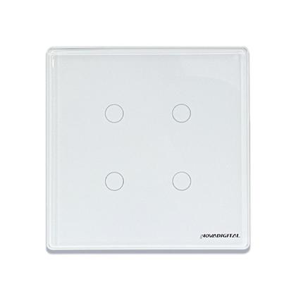 Imagem de Interruptor smart 4x4 WiFi 4 botões Touch Alexa Google - BRANCO