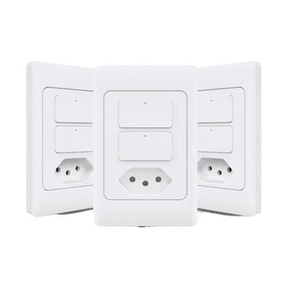 Imagem de Interruptor Smart AGL KS825, Wi-Fi, Bivolt, Tomada e Interruptor Tecla, Branco - 1106166