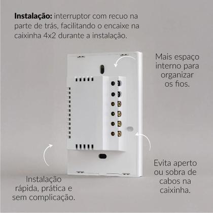 Imagem de Interruptor Smart Inteligente WiFi 2.4 GHz Alexa Google 1,2,3,4,6,8 Botão Digital Touch Bivolt com Neutro Paralelo Neo