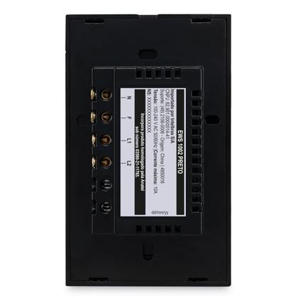 Imagem de Interruptor Smart Touch Wi-Fi Izy com 2 Teclas Preto - Intelbras - EWS 1002