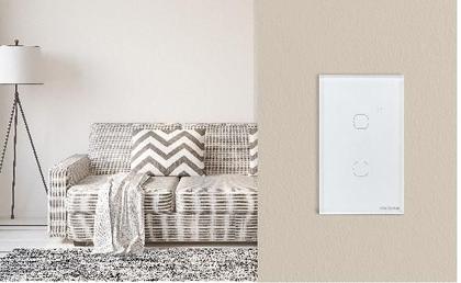 Imagem de Interruptor smart wi-fi touch 2 branco mis 1002