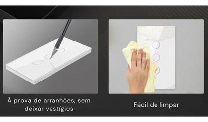 Imagem de Interruptor Smart Wi-fi Touch 3 Botões Com Alexa/google
