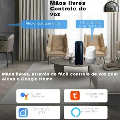 Imagem de Interruptor Smart Wi-fi Touch 3 Botões Com Alexa/google