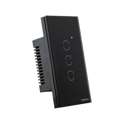 Imagem de Interruptor smart wi-fi touch 3 preto ews 1003 4850018