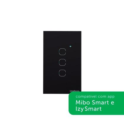 Imagem de Interruptor smart wi-fi touch 3 tecla ews 1003 preto