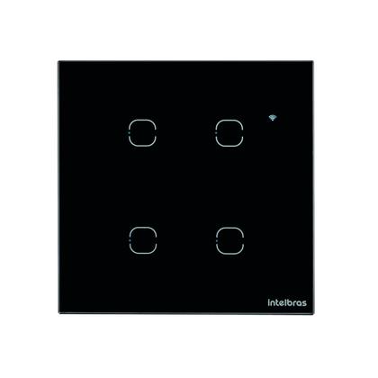Imagem de Interruptor Smart Wi-fi Touch 4 Teclas Preto Ews 1004 4850028