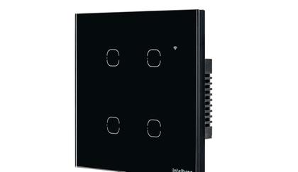 Imagem de Interruptor Smart Wi-Fi Touch 4 teclas Preto EWS 1004 Intelbras