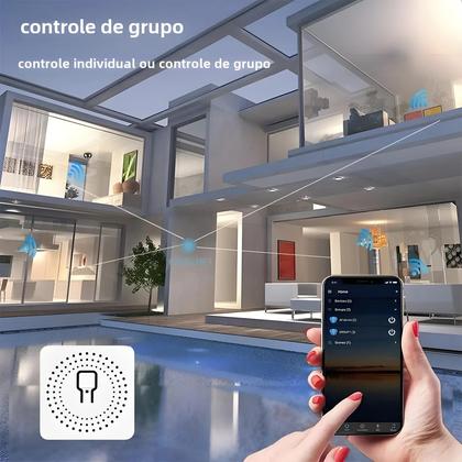 Imagem de Interruptor Smart WiFi 16A Tuya Mini - Controle de 2 Vias para Automação Residencial (Alexa e Google)