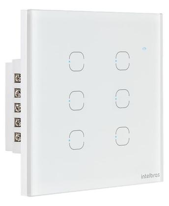 Imagem de Interruptor Smart Wifi Touch 6 Teclas Ews 1006 Intelbras Branco