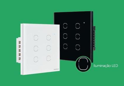 Imagem de Interruptor Smart Wifi Touch 6 Teclas Ews 1006 Intelbras Branco
