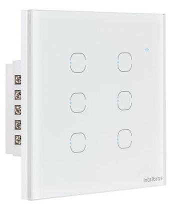 Imagem de Interruptor Smart Wifi Touch 6 Teclas Ews 1006 Intelbras Branco