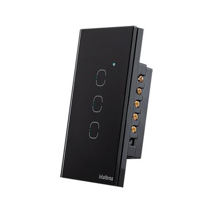 Imagem de Interruptor SMART Zigbee Touch 3 Preto EZS 1003 4850049