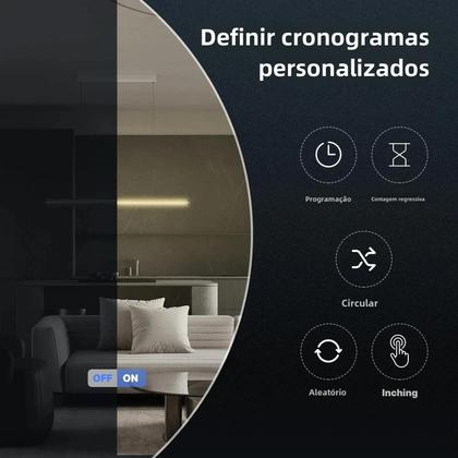 Imagem de Interruptor Smartlight com Painel de Vidro Touch - À Prova de Fogo - Zigbee - Necessita Fio Neutro