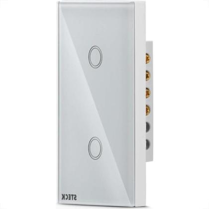 Imagem de Interruptor Steck Smarteck 2 Modulos Touch Wi-Fi Bivolt Branco - Smci2Bs1