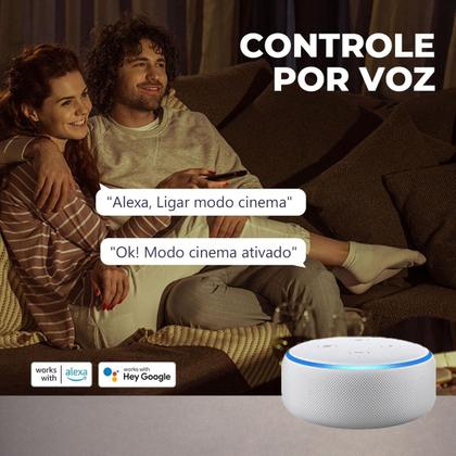 Imagem de Interruptor Tecla Fisica 4 Botões 4x2 Zigbee com Led NovaDigital Grafite - Cinza