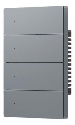 Imagem de Interruptor Tecla Fisica 4 Botões 4x2 Zigbee com Led NovaDigital Grafite - Cinza