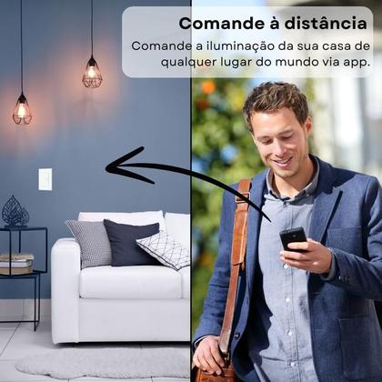 Imagem de Interruptor tecla Fisica com Led 1 boão Zigbee Branco NovaDigital -NFZB-1-W