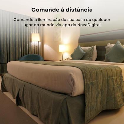 Imagem de Interruptor tecla Física com led Zigbee 4 Botões 4x4 Preto NovaDigital - NFZB-04-B