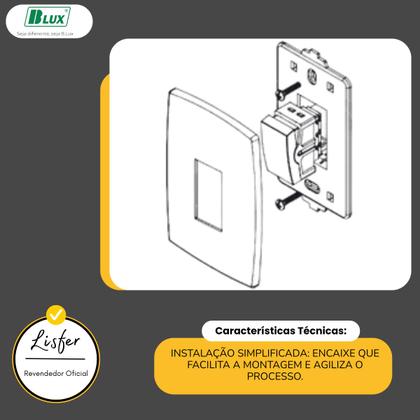 Imagem de Interruptor Tecla Paralela Vertical Com Placa Branca - B.Lux