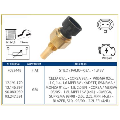 Imagem de INTERRUPTOR TEMPERATURA AGUA para CORSA MPFI/ MONZA/ KADET/ 