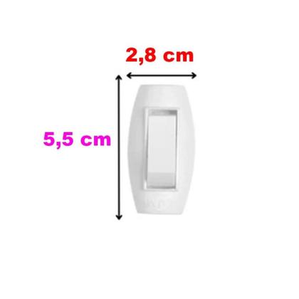 Imagem de Interruptor Tipo Pera Pluzie 6A 250V - Código 9481 Branco: Estilo e Eficiência para sua Iluminação