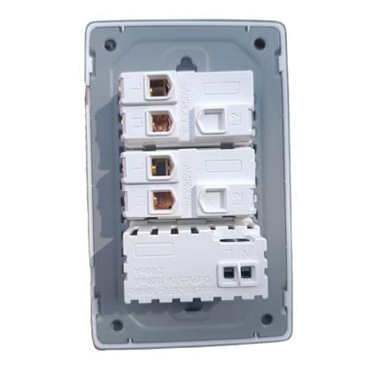 Imagem de Interruptor Tomada De Parede Duplo Com 2 Entrada Usb 2.1a 5v Bivolt Casa