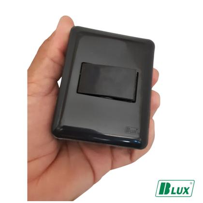Imagem de Interruptor tomada de sobrepor 1 tecla simples preta Blux