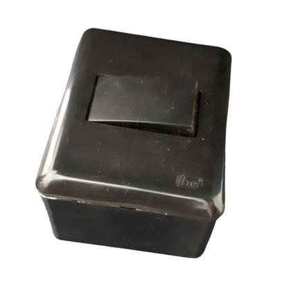 Imagem de Interruptor tomada de sobrepor 1 tecla simples preta Blux