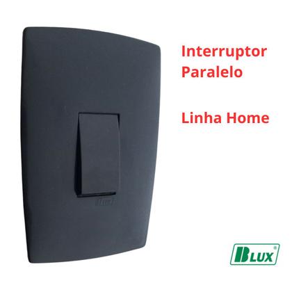 Imagem de Interruptor tomada paralela tecla vertical 250V Blux grafite