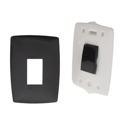 Imagem de Interruptor tomada paralela tecla vertical 250V Blux grafite