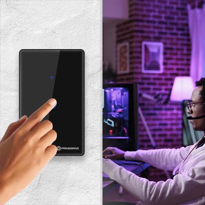 Imagem de Interruptor Touch 1 Botão Wi-Fi TP1001 Preto