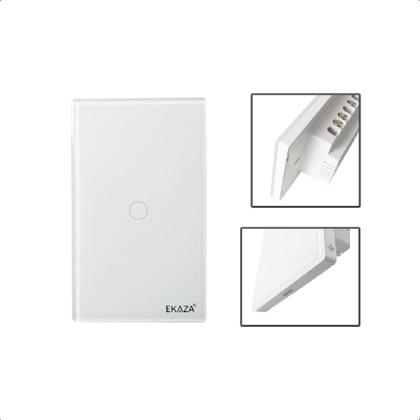 Imagem de Interruptor Touch 2.5D Inteligente 1Botão Wifi - Branco