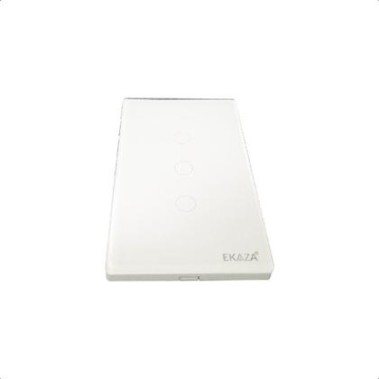 Imagem de Interruptor Touch 2.5D Inteligente 3Botões Wifi -Branco